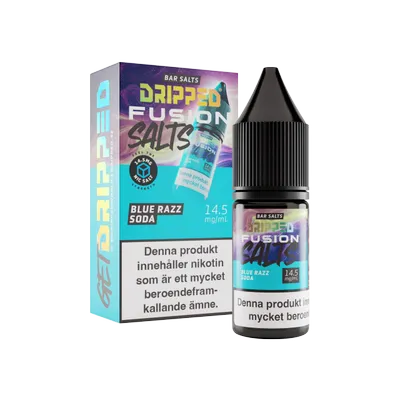 Dripped Fusion Salts - Blue Razz Soda (10 ml, 14,5 mg Nikotinsalt)