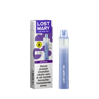 Lost Mary LM1000 - Grape Ice (20 mg, Engångs vape)