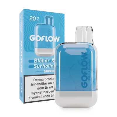 GoFlow - Blåbär & Surhallon (20 mg, Engångs vape)