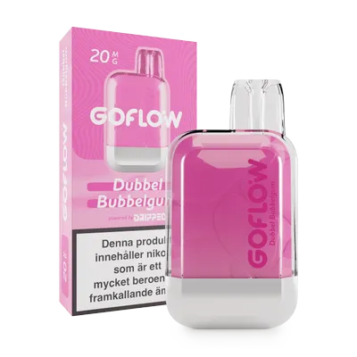 GoFlow - Dubbel Bubblegum (20 mg, Engångs vape)