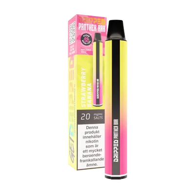 Panther Bar - Strawberry Banana (20 mg, Engångs vape)
