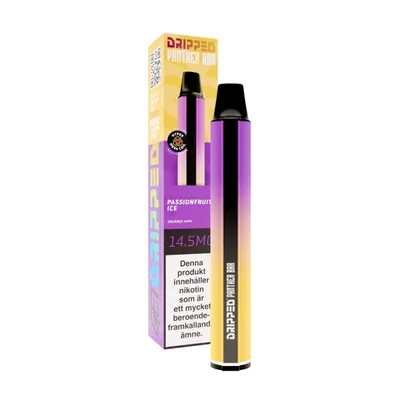 Panther Bar - Passionfruit Ice engångsvape, 2 ml, 20 mg nikotin, tillverkare Dripped