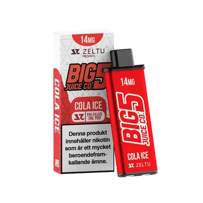 Zeltu Big 5 Cola Ice förfylld pod, 14 mg nikotin, 2 ml, 1 st