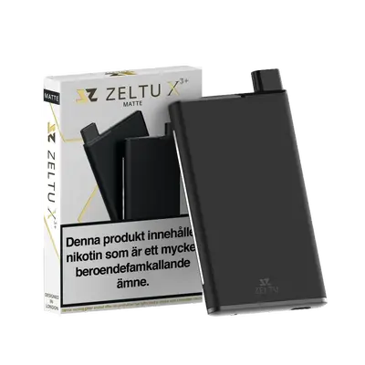 Zeltu X3+ Pod Kit (1000 mAh), Matte Black/Matte Burnt Gold/Matte Pink/Matte Purple/Matte Blue; sidofyllning, MTL, USB-C, 2 ml kapacitet.