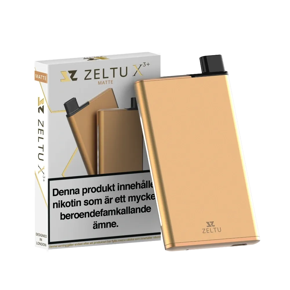 Zeltu X3+ Pod Kit (1000 mAh), Matte Burnt Gold, MTL, sidofyllning, 2 ml vätskekapacitet