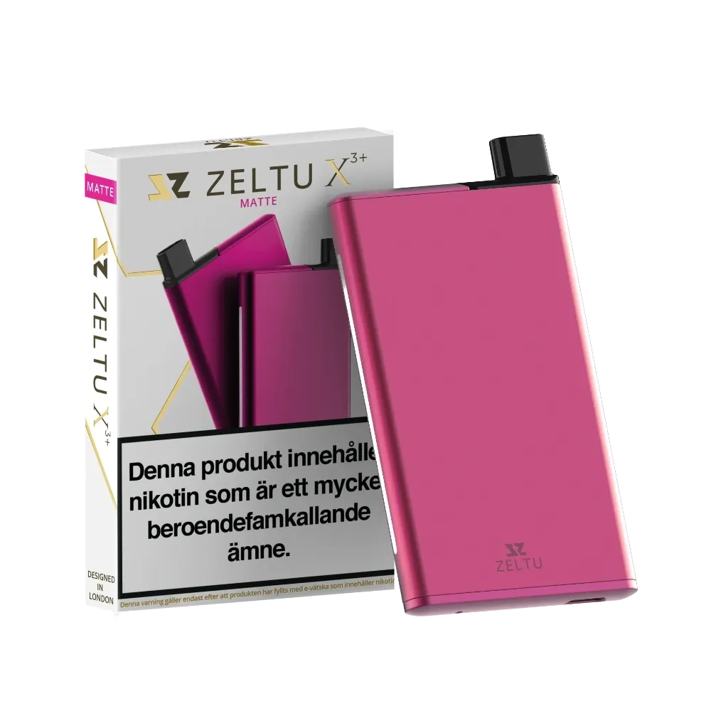 Zeltu X3+ Pod Kit (1000 mAh), Matte Pink, MTL, sidofyllning, 2 ml vätskekapacitet