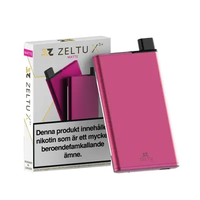 Zeltu X3+ Pod Kit (1000 mAh), Matte Pink, MTL, sidofyllning, 2 ml vätskekapacitet