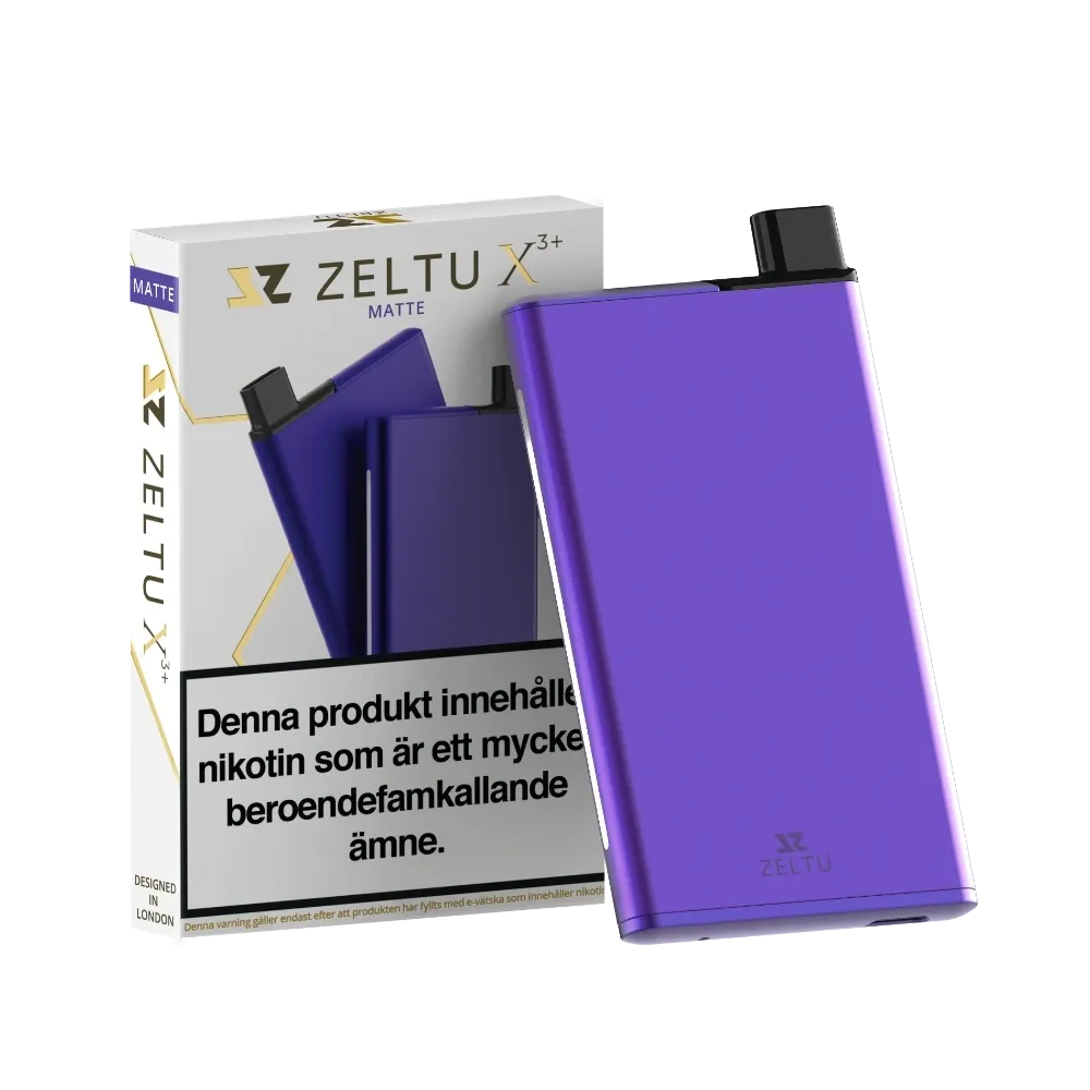 Zeltu X3+ Pod Kit (1000 mAh), Matte Purple, MTL, sidofyllning, 2 ml vätskekapacitet