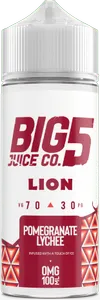 Big 5 - Lion - Pomegranate & Lychee on Ice (100 ml, Shortfill)