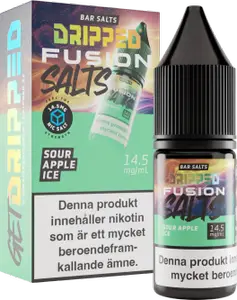Dripped Fusion Salts - Sour Apple Ice (10 ml, 14,5 mg Nikotinsalt)