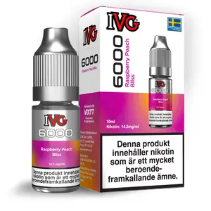 IVG 6000 Salts - Raspberry Peach Bliss (10 ml, 14,5 mg, Nikotinsalt)