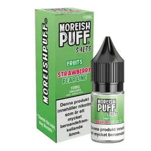 Moreish Puff Fruits - Strawberry Pear & Lime (10 ml, 10 mg, Nikotinsalt)