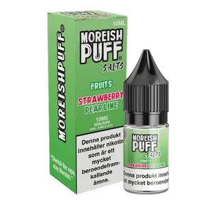 Moreish Puff Fruits - Strawberry Pear & Lime (10 ml, 10 mg, Nikotinsalt)