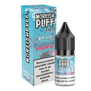 Moreish Puff Menthol - Blueberry & Raspberry (10 ml, 10 mg, Nikotinsalt)