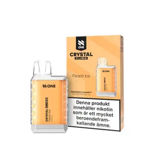 N-One Crystal Cube - Peach Ice (20 mg, Engångs vape)