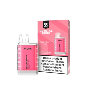 N-One Crystal Cube - Strawberry Ice (20 mg, Engångs vape)