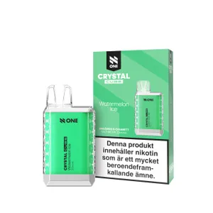 N-One Crystal Cube - Watermelon Ice (20 mg, Engångs vape)