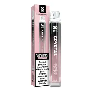 N-One Crystal Mesh - Strawberry Ice Cream (20 mg, Engångs vape)