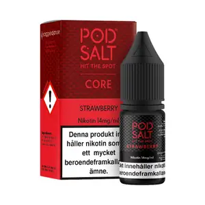 Pod Salt Core - Strawberry (10 ml, 14 mg, Nikotinsalt)