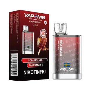 VapeM8 Crystal Box Dual Mesh - Cola Isglass (Nikotinfri, Engångs vape)