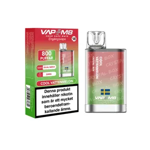 VapeM8 Crystal Box Dual Mesh - Cool Vattenmelon (20 mg, Engångs vape)