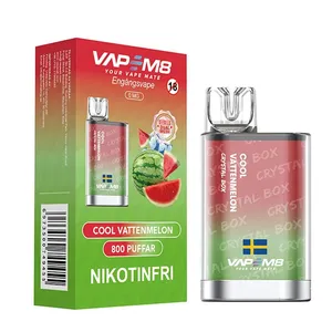 VapeM8 Crystal Box Dual Mesh - Cool Vattenmelon (Nikotinfri, Engångs vape)