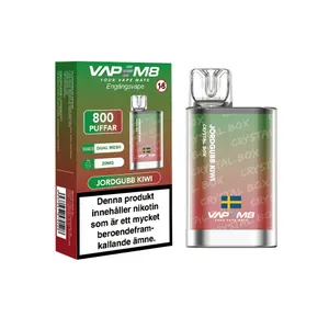 VapeM8 Crystal Box Dual Mesh - Jordgubb Kiwi (20 mg, Engångs vape)
