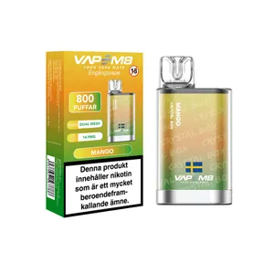 VapeM8 Crystal Box Dual Mesh - Mango (14,9 mg, Engångs vape)