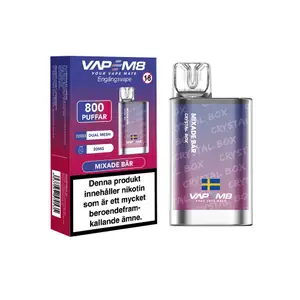 VapeM8 Crystal Box Dual Mesh - Mixade Bär (20 mg, Engångs vape)