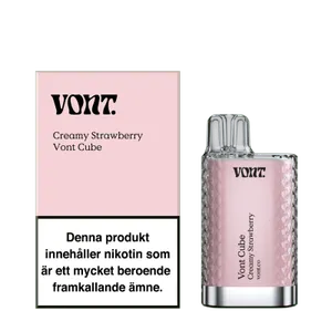Vont Cube - Creamy Strawberry (14 mg, Engångs vape)