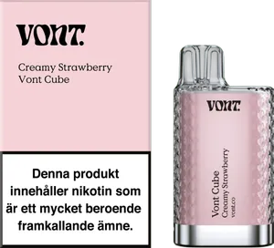 Vont Cube - Creamy Strawberry (20 mg, Engångs vape)
