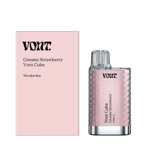 Vont Cube - Creamy Strawberry (Nikotinfri Engångs vape)