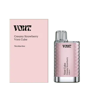 Vont Cube - Creamy Strawberry (Nikotinfri Engångs vape)