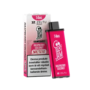 Zeltu - Just Jam Raspberry Coconut (14 mg, Engångspod)
